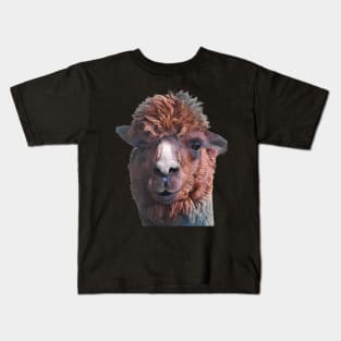 Alpaca Cute Portrait Kids T-Shirt